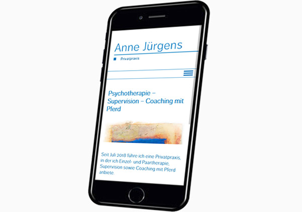 Statische Website der Therapeutin Anne Jürgens