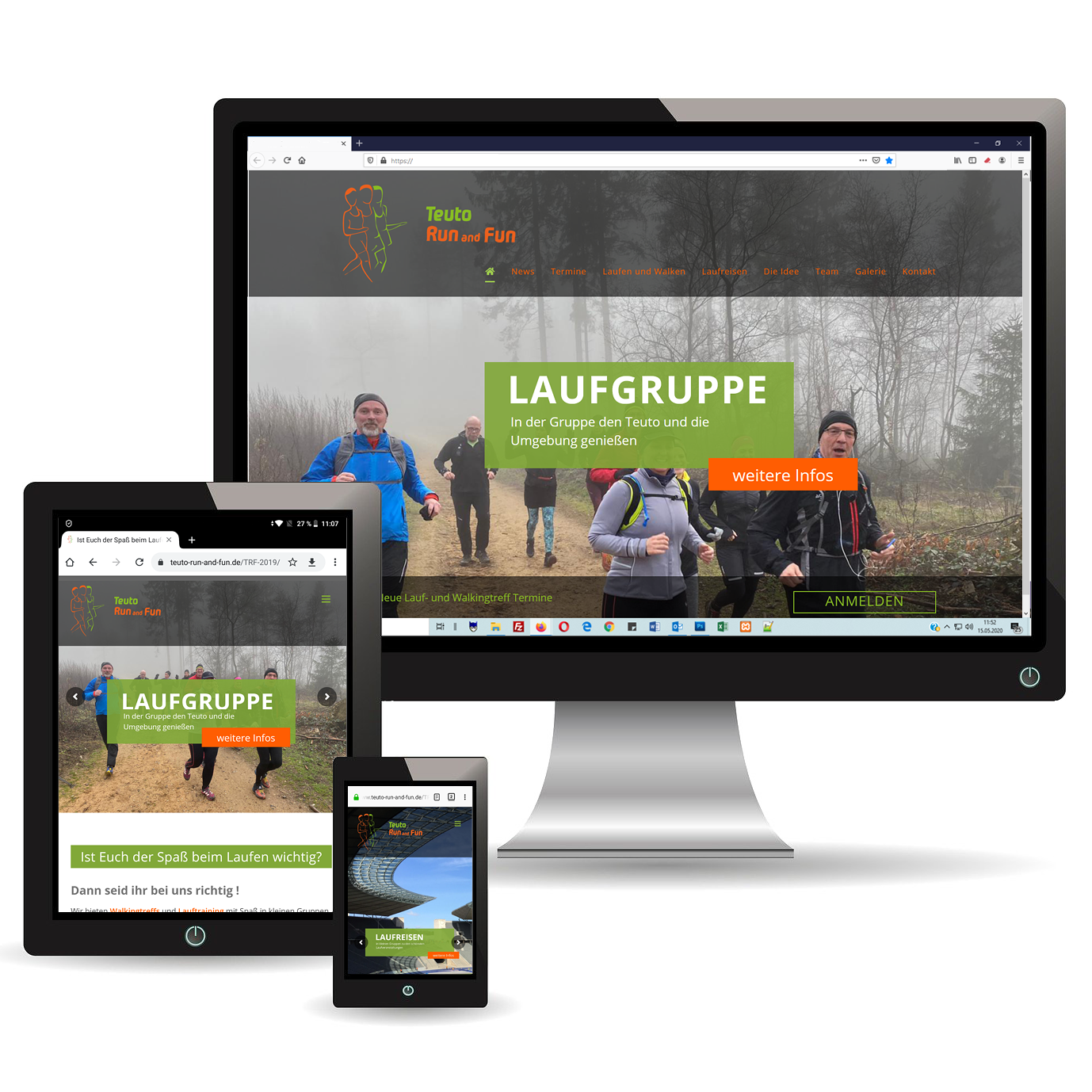 WordPress-Website: Teuto Run and Fun - Laufreisen und Training in Bielefeld